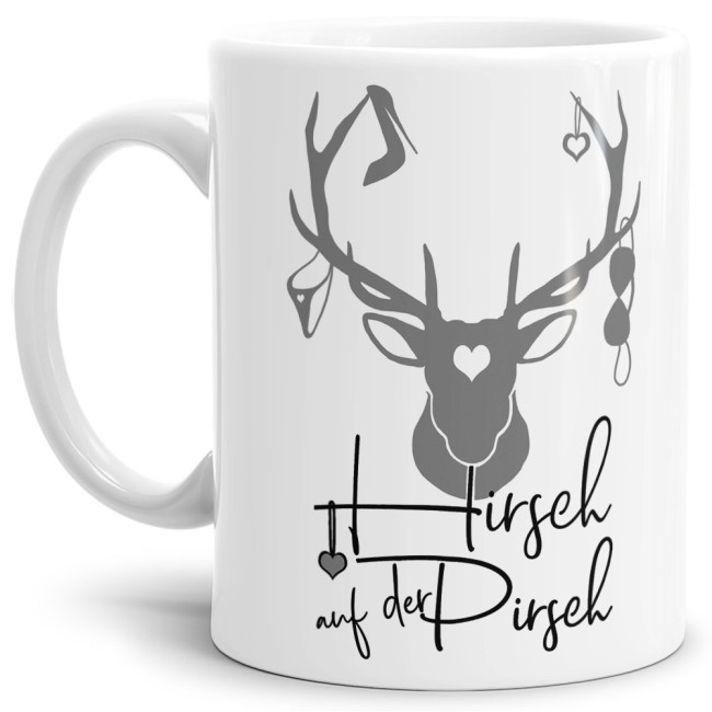 Tasse Hirsch auf der Pirsch #1 Weiss