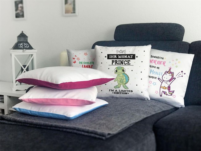 Geburtstagskissen - Prince - mit Wunschmonat selbst gestalten - R&uuml;ckseite Seegr&uuml;n