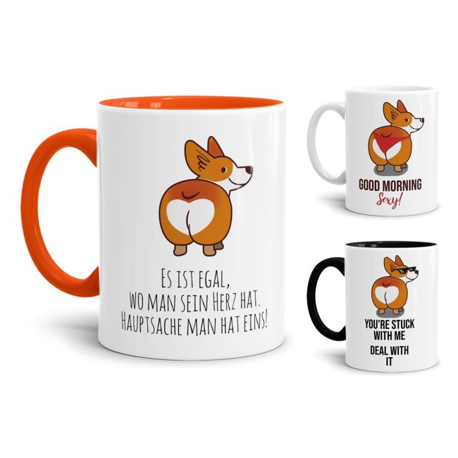 Hunde-Tasse Corgi-Liebe - verschiedene Spr&uuml;che