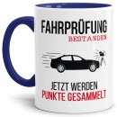 Spruch-Tasse zum Führerschein Punkte sammeln - Innen &...