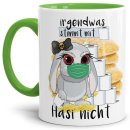Anti-Hamster-Tasse Böses Hasi - Klopapier und Nudeln -...