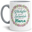 Tasse mit Spruch für Mama - Meine Glücksfee -  Innen &...