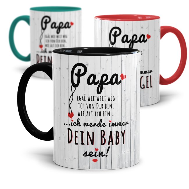 Lustige Tasse mit Spruch f&uuml;r Papa - Dein Engel-Dein Baby