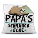 Kuschel-Kissen mit Spruch für Papa - Papas Schnarch-Ecke...