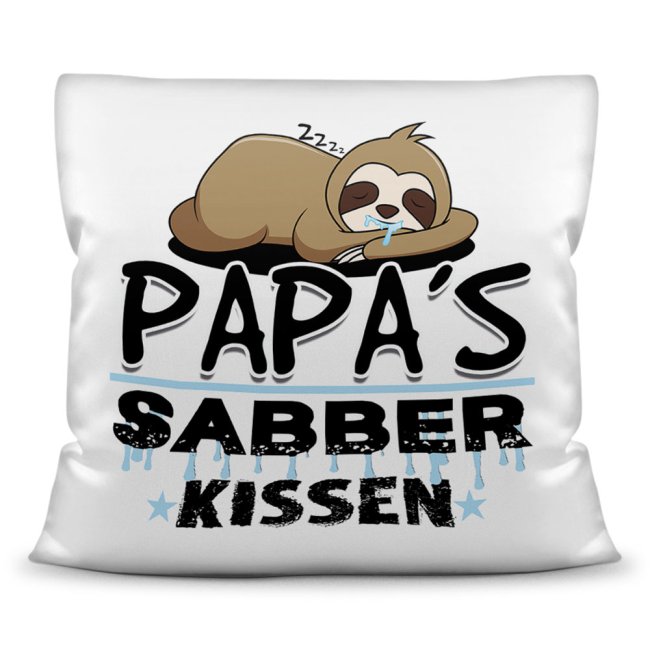 Kuschel-Kissen mit Spruch für Papa und Opa - Sabberkissen