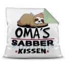 Kuschel-Kissen mit Spruch für Oma - Omas Sabber-Kissen -...