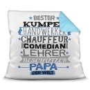Kuschel-Kissen mit Spruch f&uuml;r Papa - Bester Papa -...