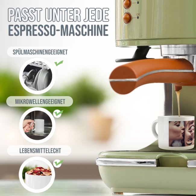 Espresso Tasse Henkel Rund mit Unterteller - 60 x 35 mm