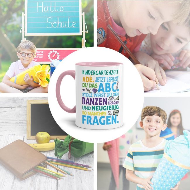 Tasse für Kinder zur Einschulung - Kindergartenzeit adé