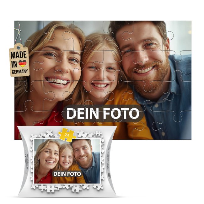 Fotopuzzle - 24 Teile inkl. bedrucktem Karton