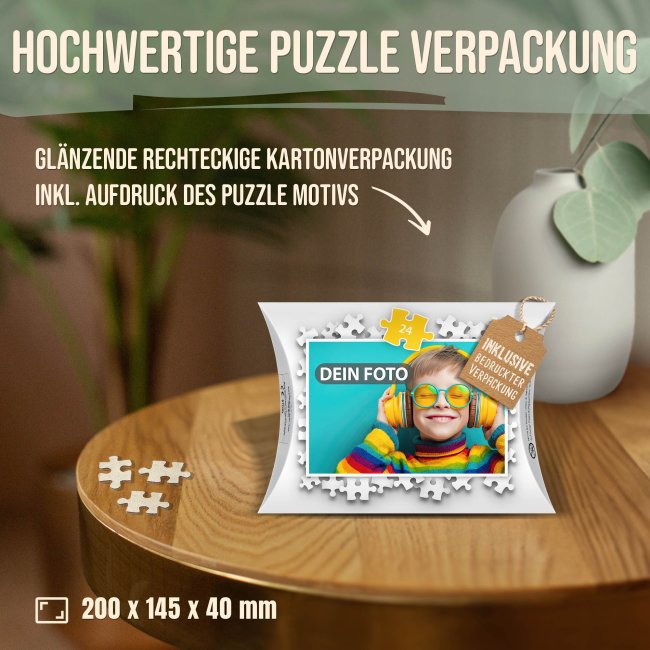 Fotopuzzle - 24 Teile inkl. bedrucktem Karton