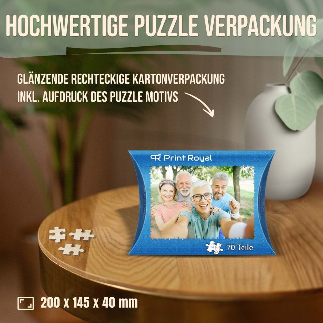 Fotopuzzle - 70 Teile inkl. bedrucktem Karton