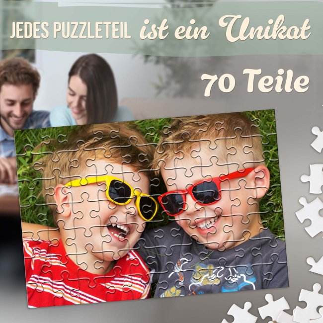 Fotopuzzle - 70 Teile inkl. bedrucktem Karton