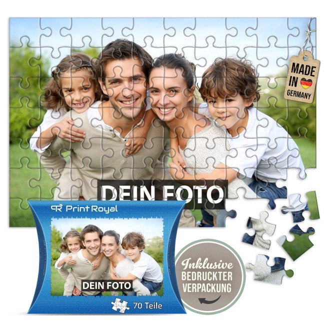 Fotopuzzle - 70 Teile inkl. bedrucktem Karton