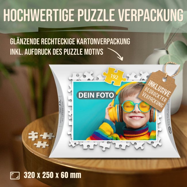 Fotopuzzle - 192 Teile inkl. bedrucktem Karton