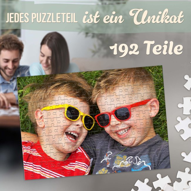 Fotopuzzle - 192 Teile inkl. bedrucktem Karton