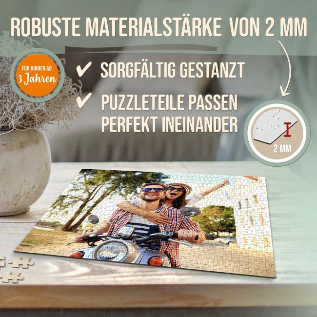 Fotopuzzle - 1000 Teile inkl. bedrucktem Karton