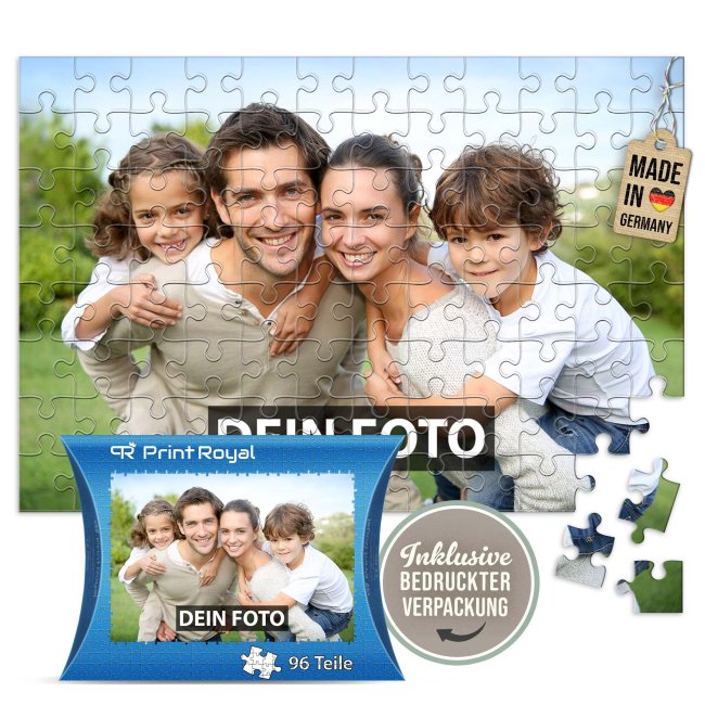 Fotopuzzle - 96 Teile inkl. bedrucktem Karton