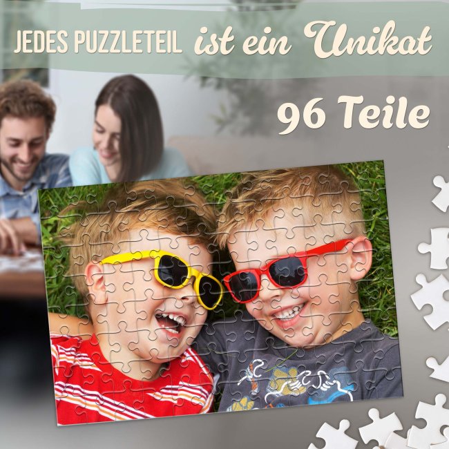 Fotopuzzle - 96 Teile inkl. bedrucktem Karton