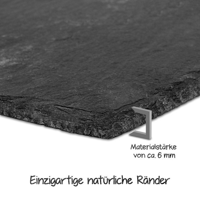 Schiefersteinplatte mit Staffelei - 20 x 30 cm