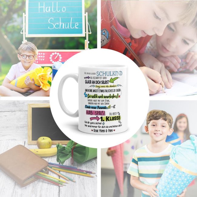 Tasse Zur Einschulung Fur Kinder Mit Spruch Fur Unser Grosses Schulk 8 95