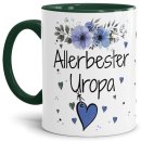 Tasse mit sch&ouml;nem Blumenmotiv - Allerbester Uropa -...