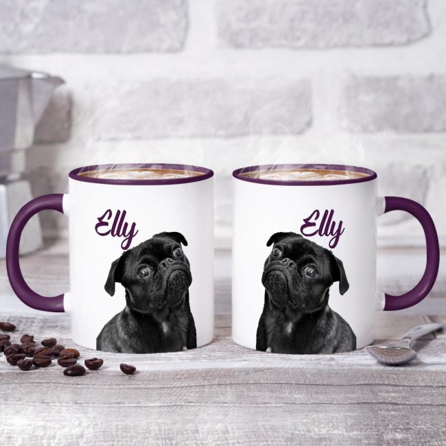 Farbige Fototasse in Violett