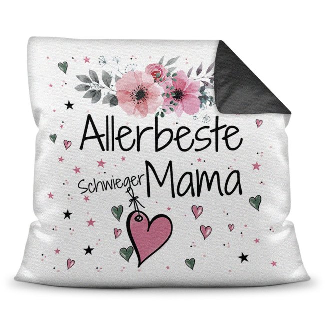 Turnbeutel „Allerbeste Schwiegermama“ – Baumwolle, 12 Liter, Mit Kordelzug | Lustiges Geschenk Zum Muttertag