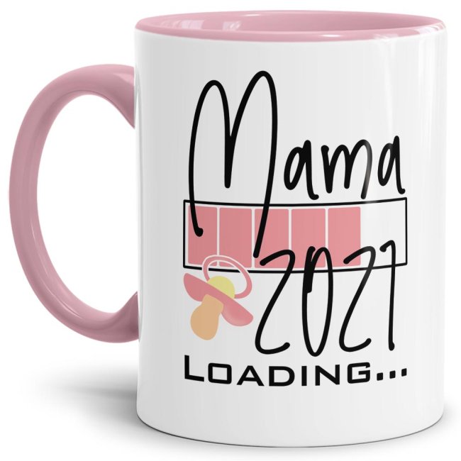 Tasse Loading - Du wirst Mama 2021 - Rosa