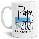 Tasse Loading - Du wirst Papa 2021 - Weiß