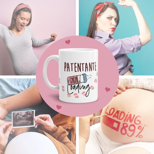 Tasse Babynews - Du wirst Patentante 2020 - Wei&szlig;