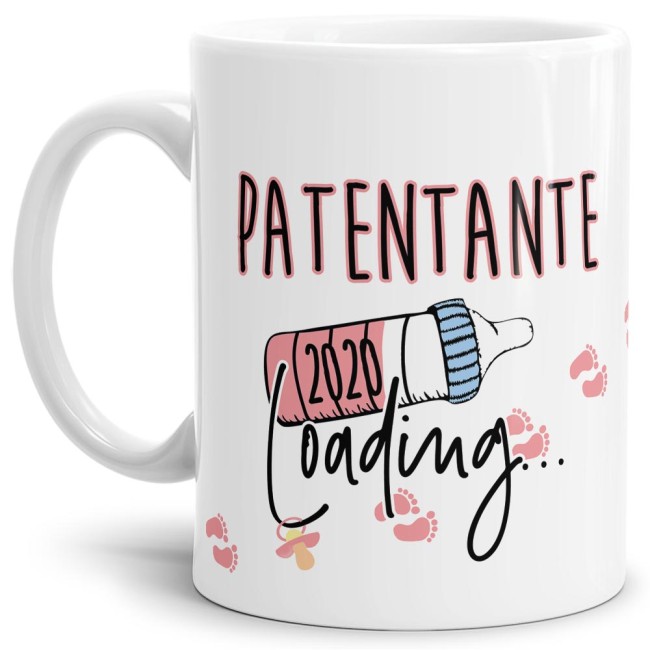 Tasse Babynews - Du wirst Patentante 2020 - Wei&szlig;