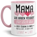 Tasse von WUNSCHNAMEN - Für Mama von mehr Kindern - Innen...