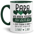 Tasse von WUNSCHNAMEN - F&uuml;r Papa von mehr Kindern -...
