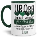 Tasse von WUNSCHNAME - F&uuml;r Uropa von einem Kind -...