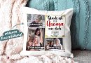Kissen mit F&uuml;llung - Fotocollage - GL&Uuml;CK - zum...