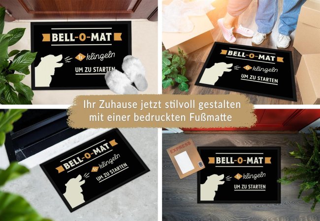 Fu&szlig;matte mit Spruch - Bell-O-mat - 60 x 40 cm