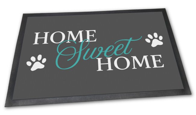 Fu&szlig;matte mit Spruch - Home sweet Home - 60 x 40 cm