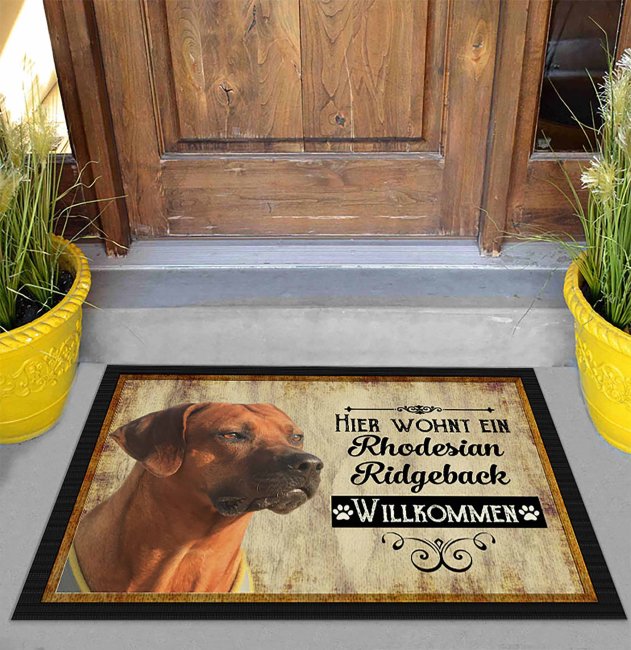 Fu&szlig;matte mit Hundemotiv - Hunderasse Rhodesian Ridgeback - 75 x 50 cm