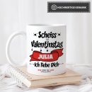 Tasse mit Spruch - Scheiss auf Valentinstag - TEXTPERSO-1